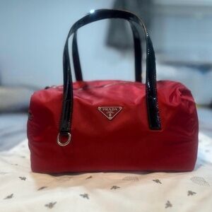 Prada Women's Red and Black Bag